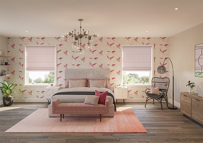 Menton, Dusted Pink - Motorised Roman Blind - Image 8